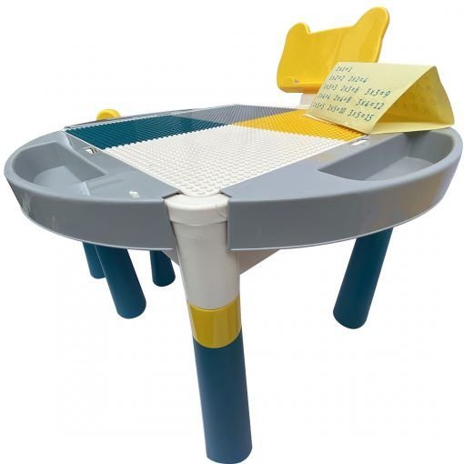 Mesa de juegos para niños multifuncional con 2 sillas