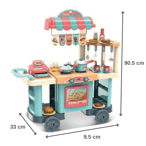 cocinita de juguete carrito de hotdog zooco play house