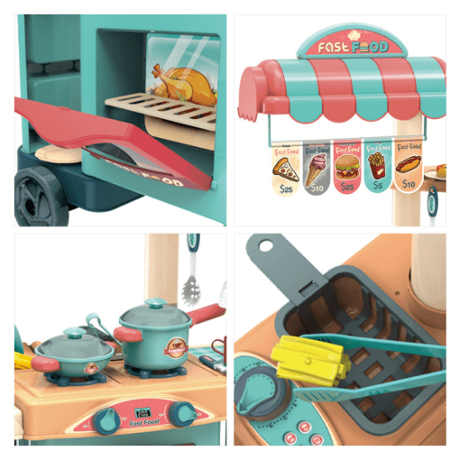 cocinita de juguete carrito de hotdog zooco play house