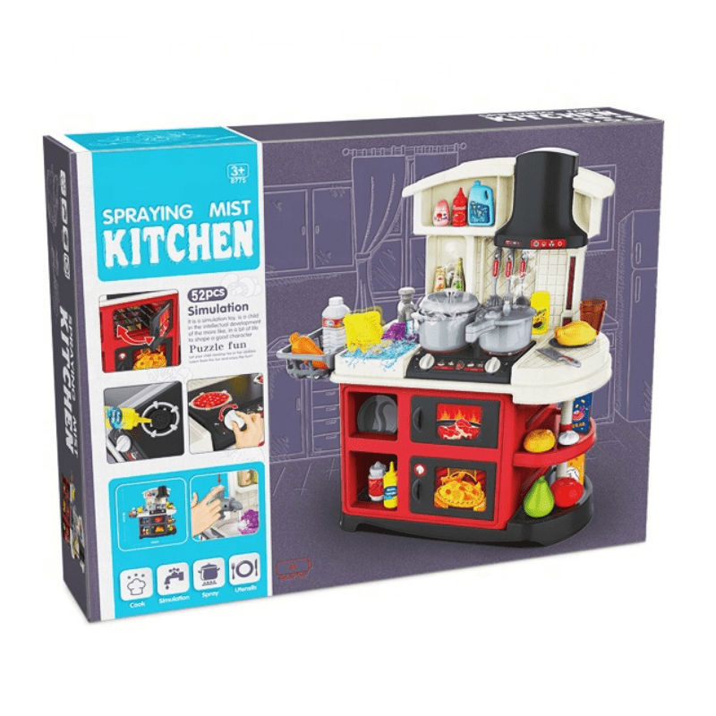 Set de cocina juguete Simulation Kitchen 65 piezas con luz y sonido