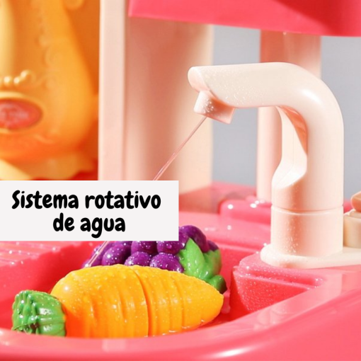 cocinita de juguete rosa water vapor zooco play house (11)